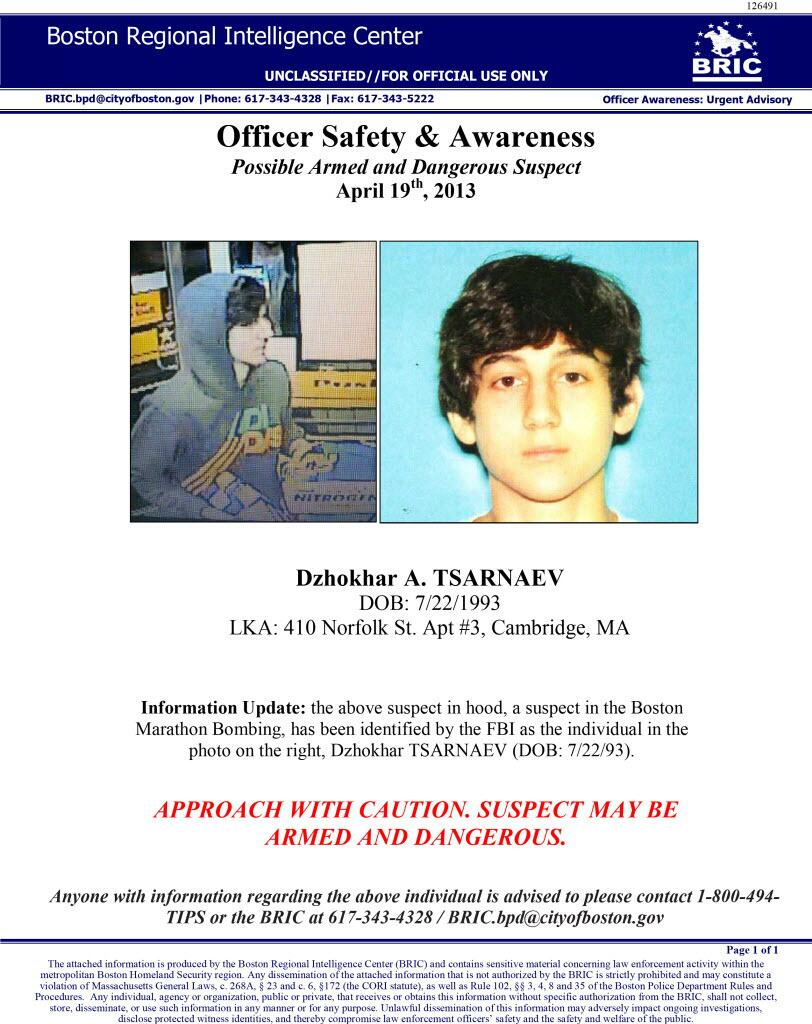 dzokhar tsarnaev poster
