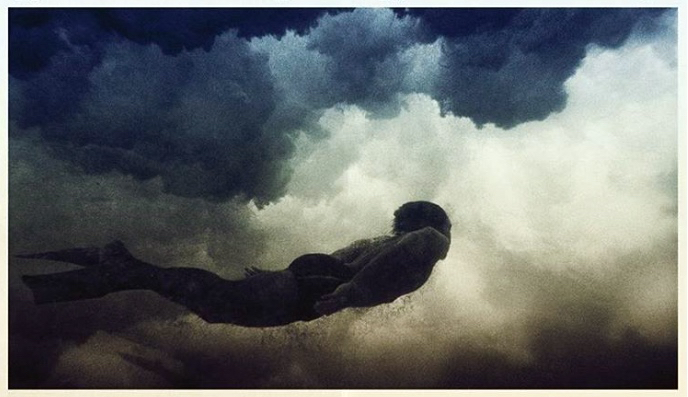 sky clouds swimmer